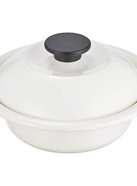 日本直邮Nodahoro野田珐琅 土锅 一人锅 小 乳白色 日本制KO-19MW