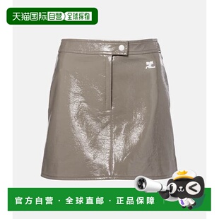 香港直邮Courreges grey灰色 女士 迷你半身裙 舒适 Vinyl 1h可退