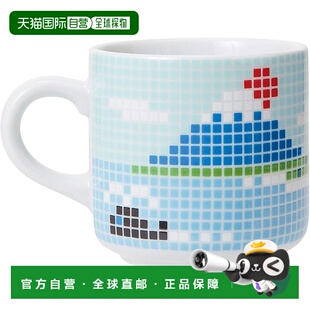 【日本直邮】西海陶器波佐见烧 瓷砖马克杯小附木盒 富士山 56870
