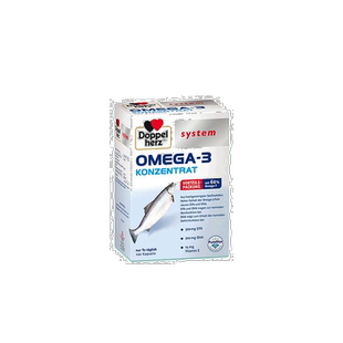德国药房Doppelherz双心深海鱼油Omega3+维E胶囊120粒
