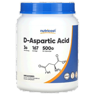 香港直邮Nutricost,D-天冬氨酸，无味，17.6 盎司（500 克）