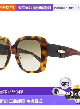自营Longchamp Women's Square Sunglasses LO713S 230 Havana 53