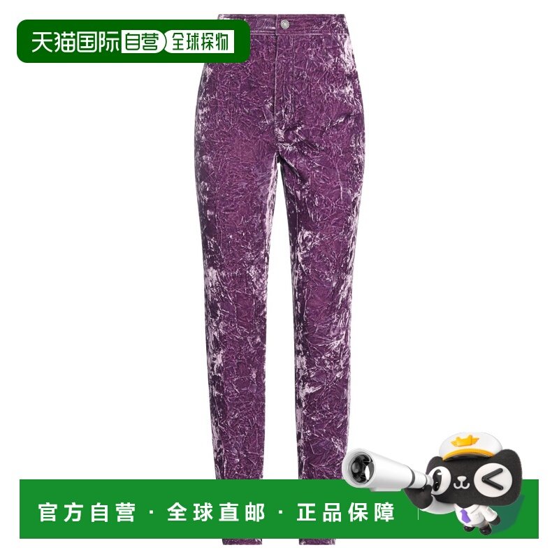 香港直邮Saint Laurent 圣罗兰 女士 休闲长裤 purple紫色 舒适时,女装/女士精品,休闲裤,淘宝优惠券,粉丝福利购,淘宝优惠卷