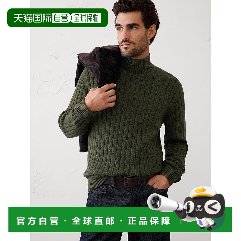 1h可退 日本直邮BANANA REPUBLIC 男装 宽松加厚螺纹高领针织衫