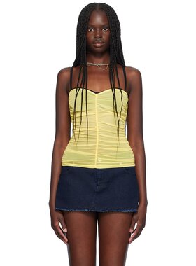 潮奢 Miaou 女士 黄色 Renzo 抹胸上装 7064PM1CRL