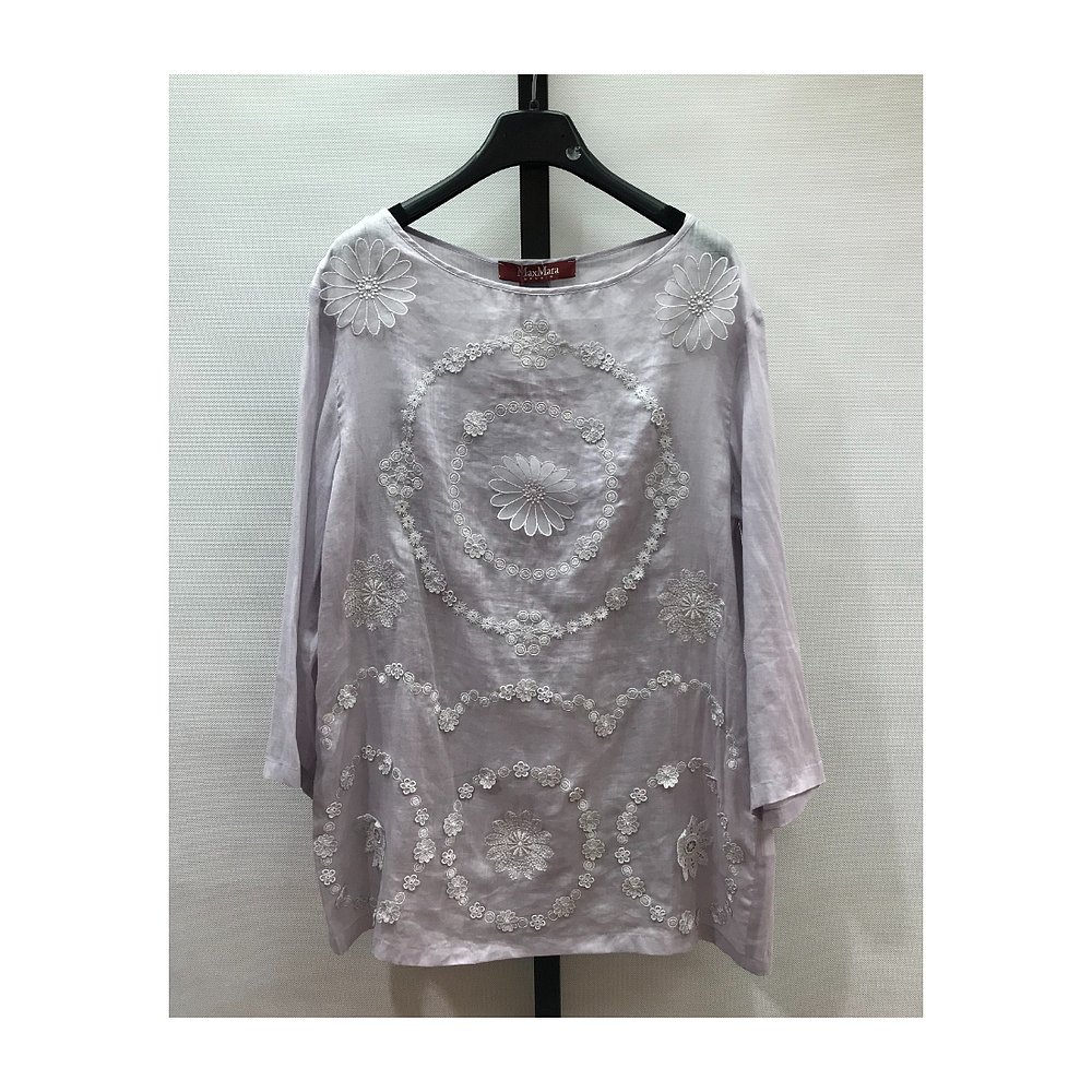 MAX MARA 女士衬衫 6631014106004 AW2021 灰色 SALOON圆领罩衫