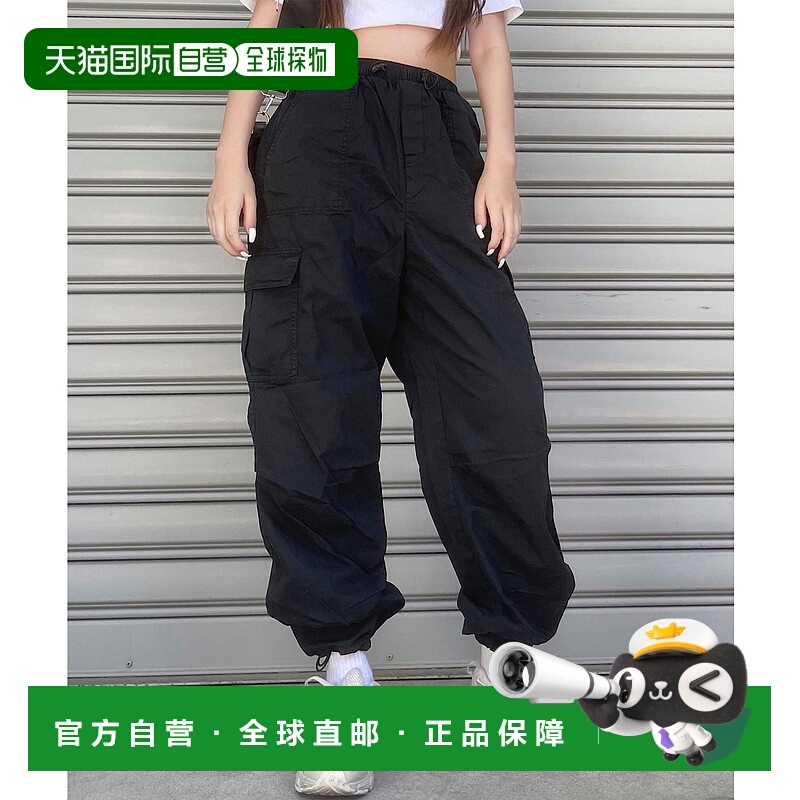 1h可退 日本直邮Shop Niko Niko 女士韩国街头风格宽松军绿伞裤