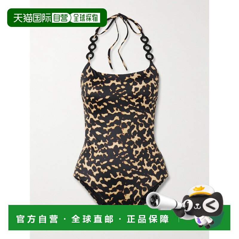 美国直邮Staud 女士 Laird 精饰印花挂脖泳衣 S26R5109SFTORTOISE