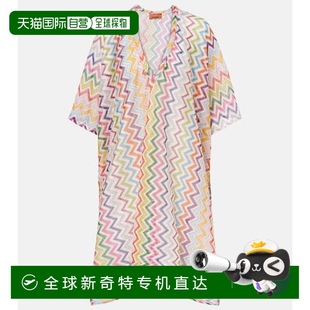 人字纹半透视沙滩连衣裙 1h可退 香港直邮MISSONI 米索尼 女士