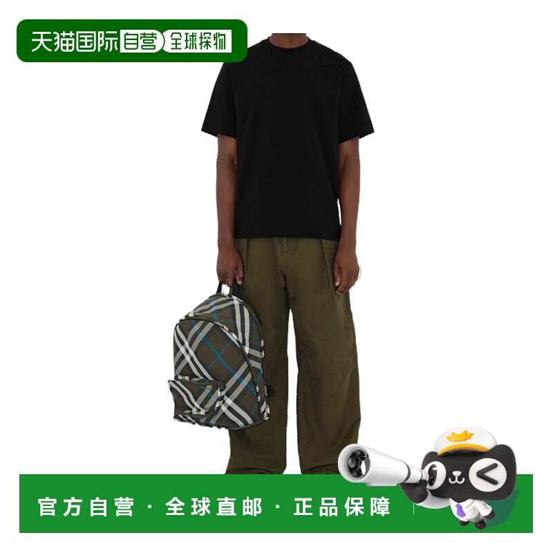 香港直邮BURBERRY 男士双肩包 80918971 AW2024 黑色 Shield 双肩