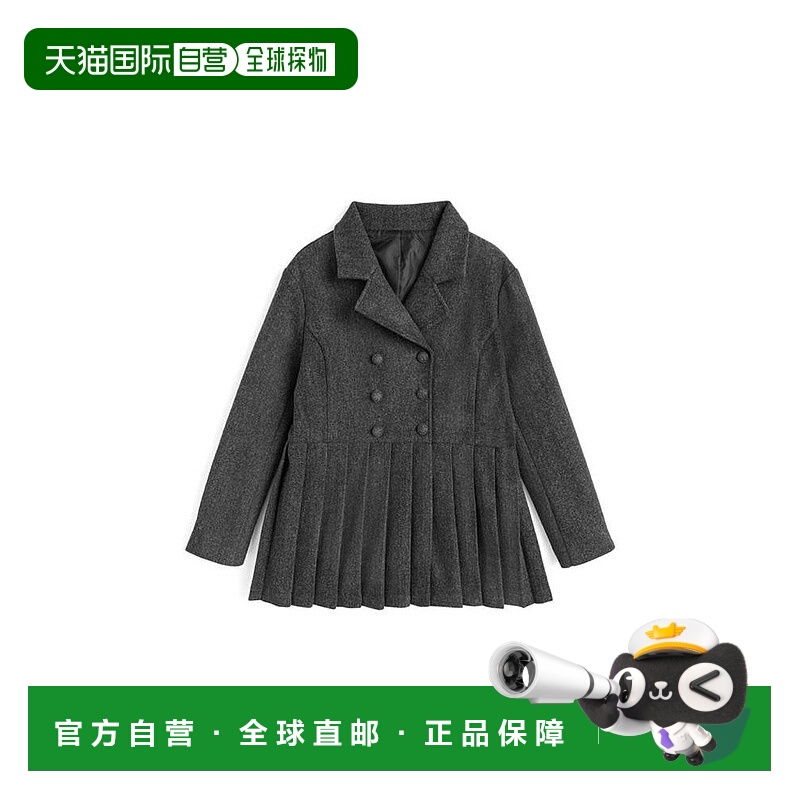 日本直邮日潮 GRL仿羊毛百褶迷你外套tu1749西装