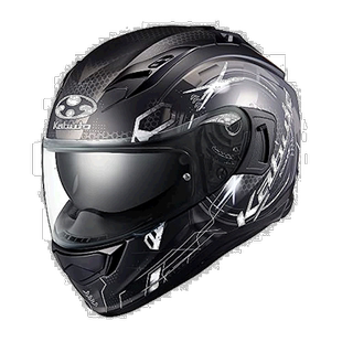 【日本直邮】Ogk Kabuto 全盔 神威3埃斯特拉 酷炫设计 S 黑/灰色