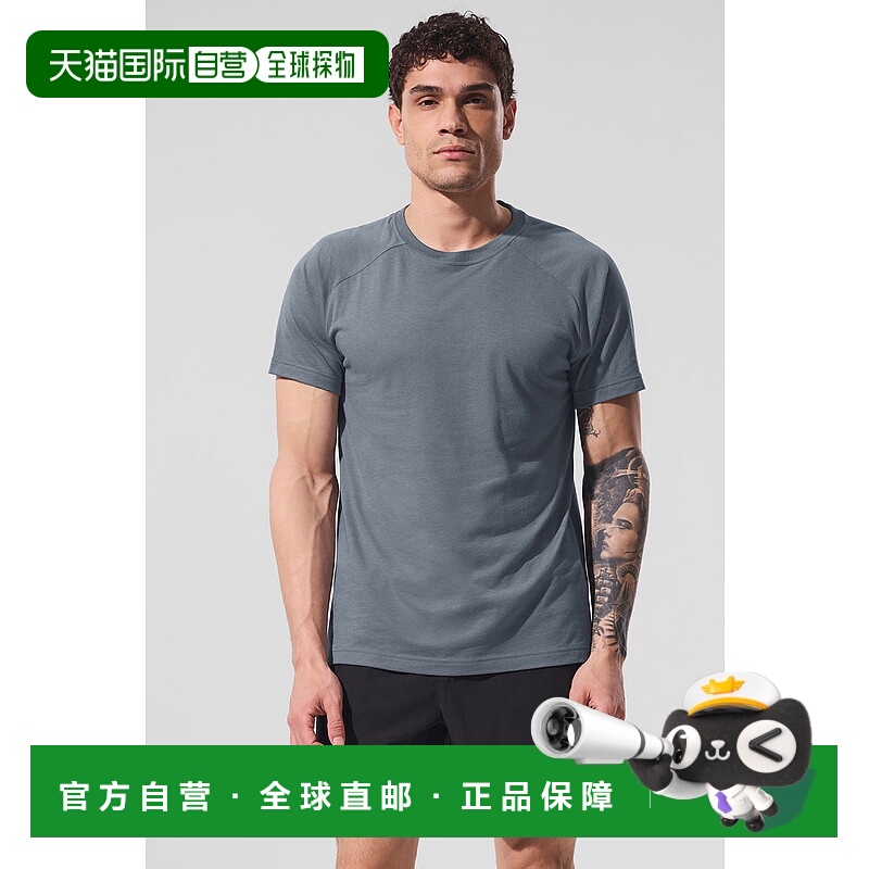 美国直邮AloYoga瑜伽男士插肩舒适T恤M1133R短袖瑜伽服