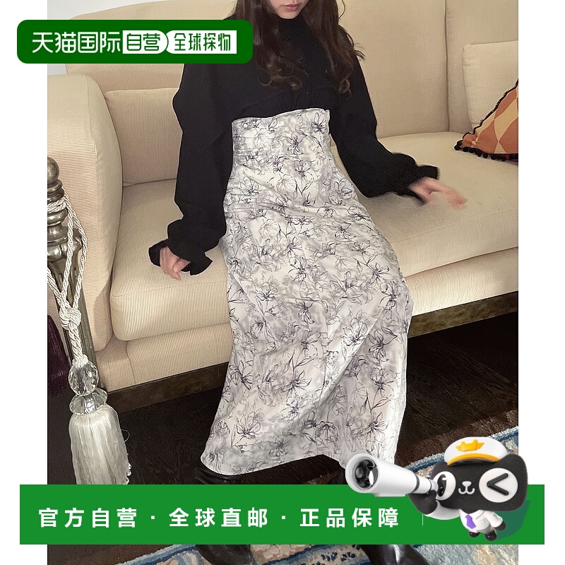 1h可退 日本直邮AS KNOW AS plus 女士立领拼接披肩设计喇叭裙连