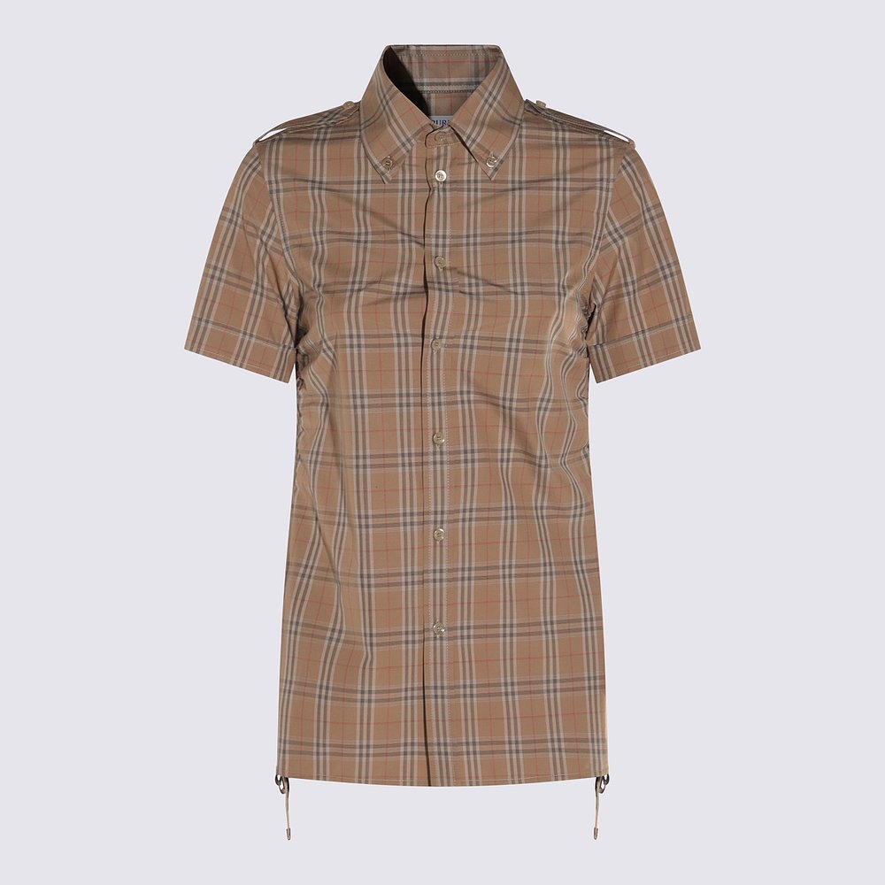 BURBERRY 女士衬衫 8107968C2044 SS2025 浅棕色 Cotton shirt