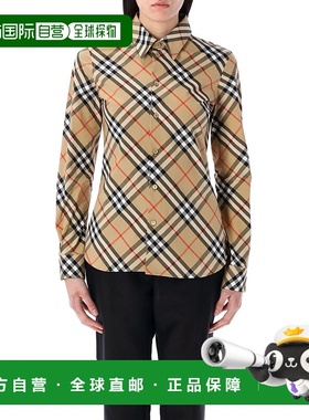香港直邮BURBERRY 女士衬衫 8106163B9368 SS2025 浅棕色 CAMICIA