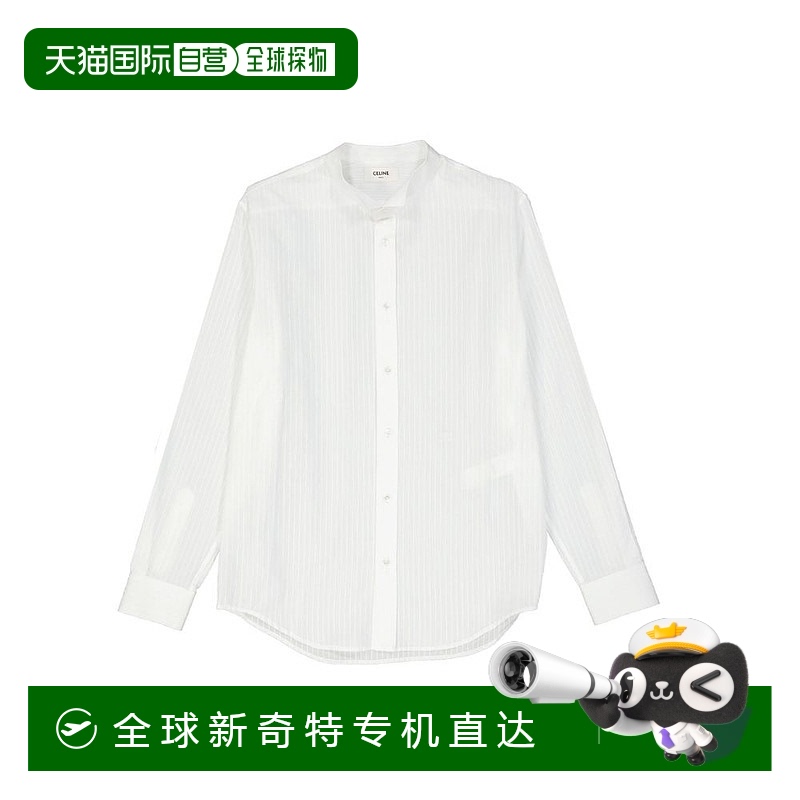 自营 Celine Celine Cotton Men's Shirt - white 【美国奥莱】直