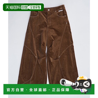 1h可退 日本直邮PRANK PROJECT 女士圆切割细条纹绒裤 3124146561