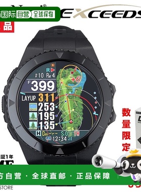 日本直邮ShotNavi EXCEEDS 黑色腕表型 GPS 高尔夫导航仪