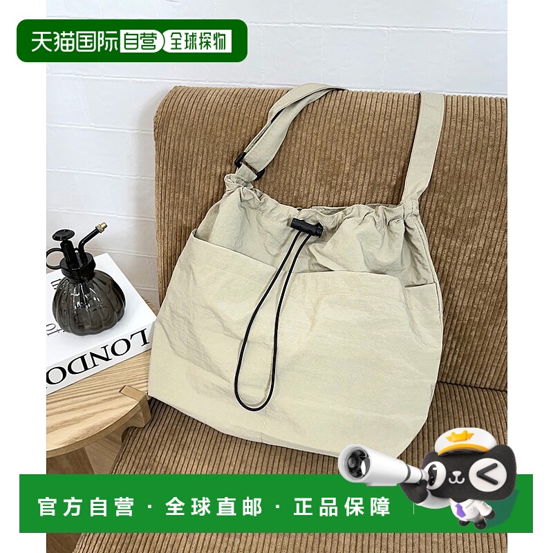 1h可退 日本直邮CRB 女士口袋抽绳迷你斜挎包 C501838单肩包