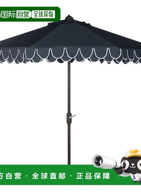 自营safaviehElegant Valance 9Ft Auto Tilt Umbrella - 海军蓝/