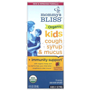 香港直发Mommy'S Bliss儿童有机糖浆补充维生素增加新陈代谢120ml