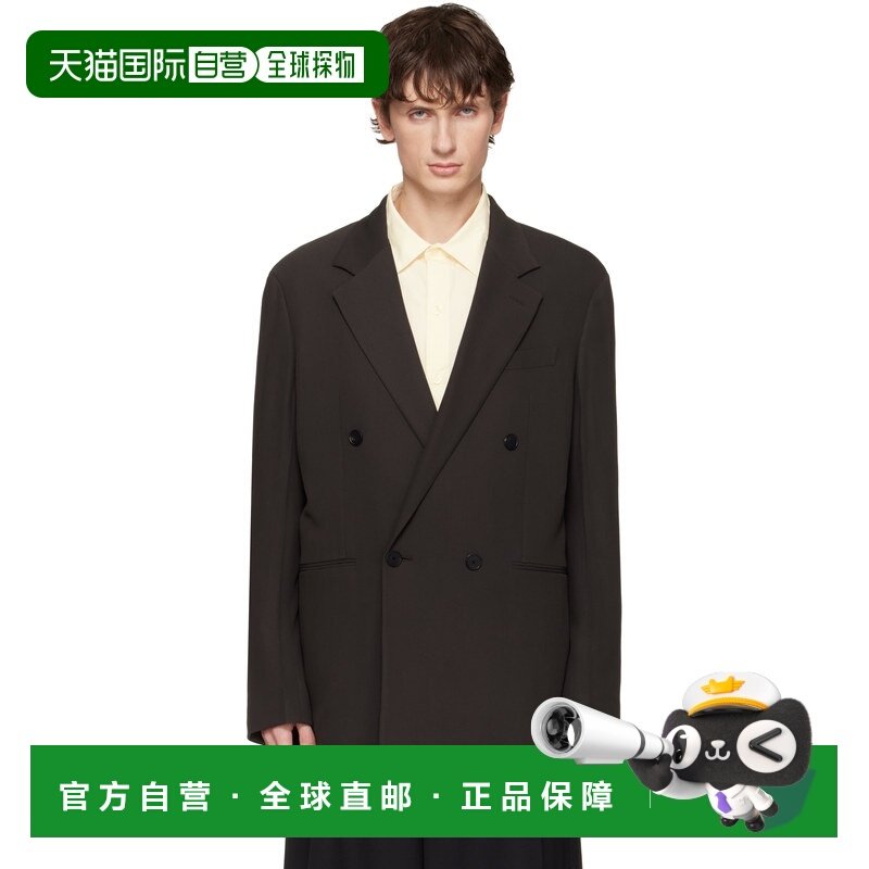 1h可退 香港直邮Lanvin 朗雯 男士 棕色双排扣西装外套 RMJA00056,男装,商务正装西服,淘宝优惠券,粉丝福利购,淘宝优惠卷