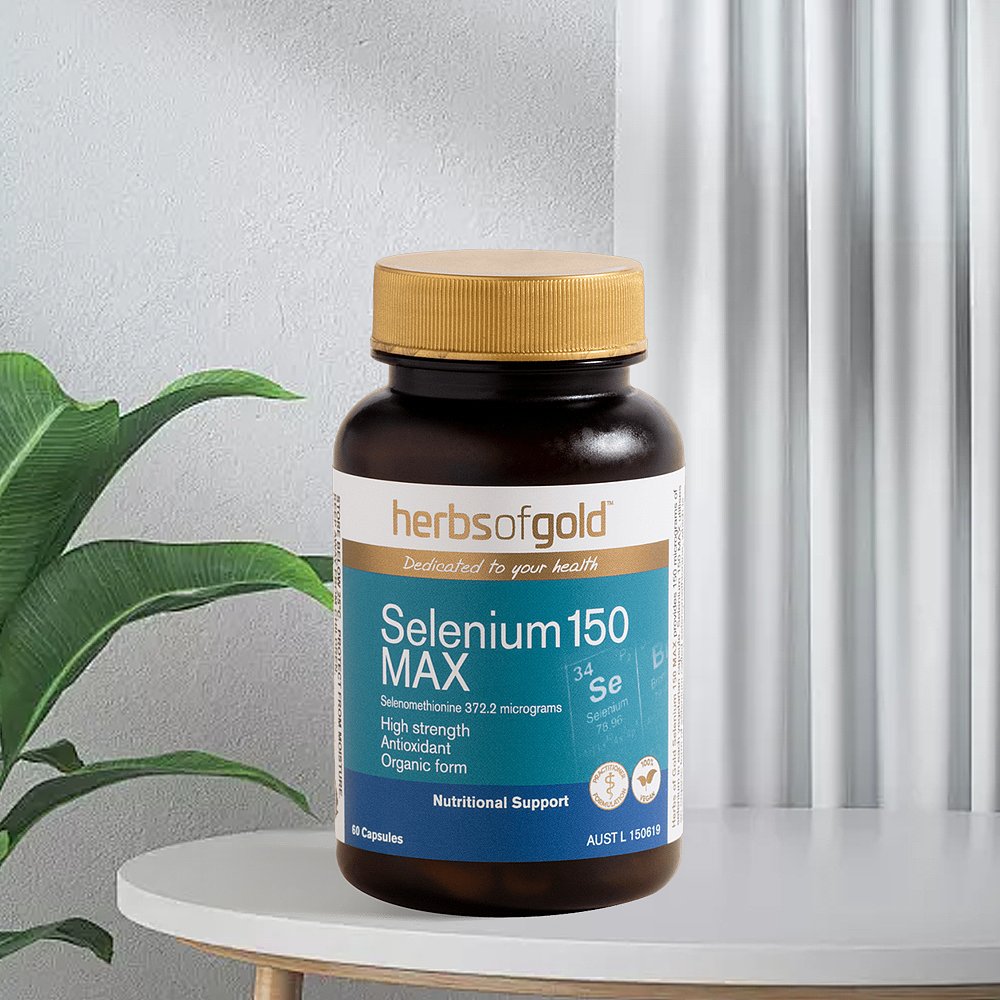 Herbs Of Gold和丽康硒片科学补硒提高免疫力60粒有机硒胶囊*3瓶