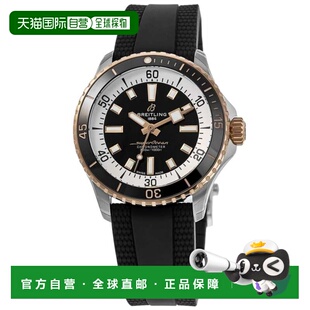 自营Breitling Superocean Automatic 42 Black Dial 18K Rose Go