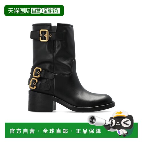 1h可退 香港直邮CHLOÉ 女士靴子 CH26A12FYR001 AW2026 黑色 粗跟