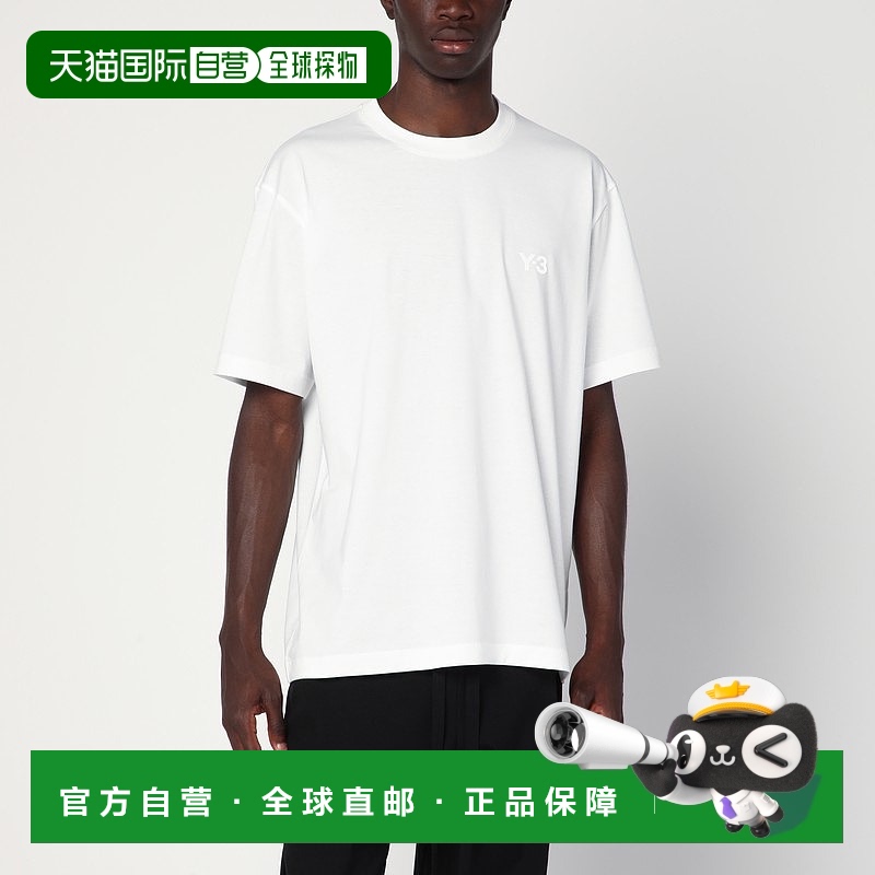 1h可退 香港直邮潮奢 Y-3 男士 白色棉质带LogoT恤 JD9829COCW