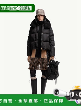 自营欧洲直邮Moncler/盟可睐 Castelnou 方形绗缝连帽羽绒服短款