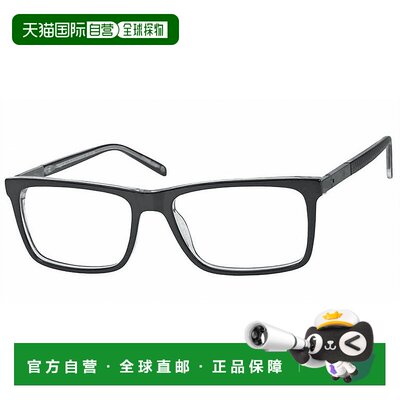 自营haggarMen's H270 Square Eyeglasses In Black- black美国