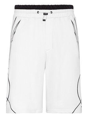 plein sport【美国奥莱】直发 Scratch 慢跑短裤 - 白色 / 黑色