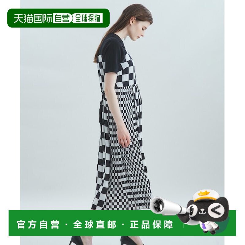 日本直邮GRACE CONTINENTAL 格纹印花吊带连衣裙