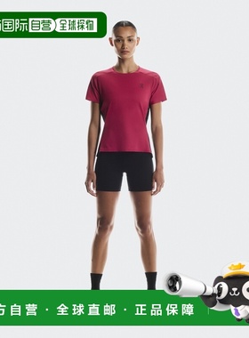 自营欧洲直邮ON昂跑 Performance系列女士石榴红色聚酯纤维吸汗短