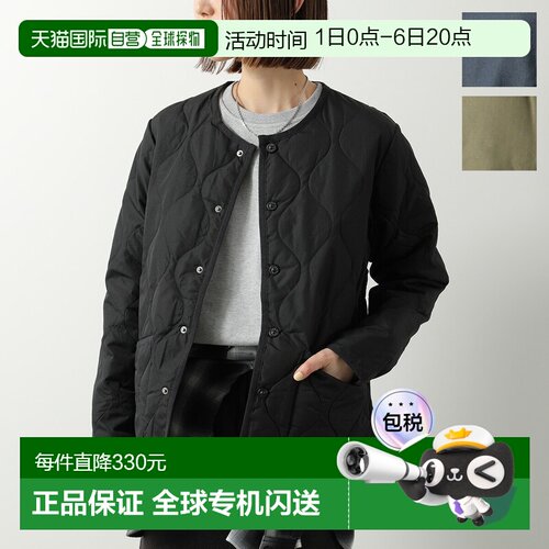 日本直邮TAION 女士羽绒服 (104B2ML-1)带绗缝圆领和可折叠收纳袋