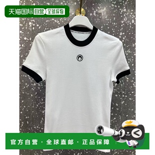 1h可退 香港直邮Marine Serre 女士 月牙图案短袖T恤 MTT088B