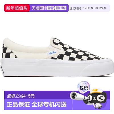 1h可退 香港直邮Vans 范斯 女士 灰白色 & 黑色 LX Slip-On Reiss