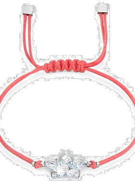 Swarovski施华洛世奇手链典雅红色不锈钢五角星 5523170链子镀金