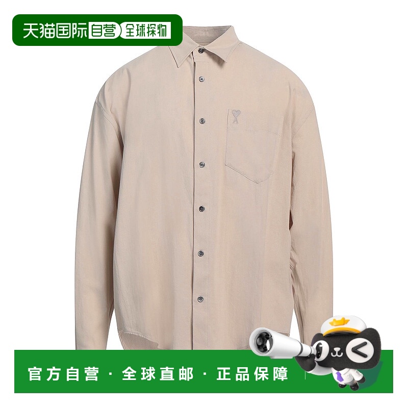 1h可退 香港直邮Ami Paris 男士 纯色衬衫 beige米色 舒适时尚