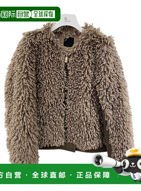 香港直邮PINKO 女士西服 11D7JS4065 AW2021 绿色 短款圆领休闲夹