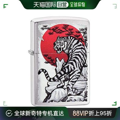 【日本直邮】ZIPPO之宝打火机AsianTiger东方画风虎29889