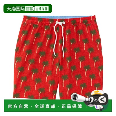 自营J.McLaughlin Red Shoreline Swim Short - red 美国奥莱直发