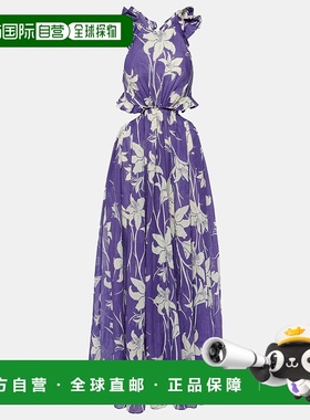 1h可退 香港直邮潮奢 ZIMMERMANN 女士 Acadian 花朵棉质长款连衣