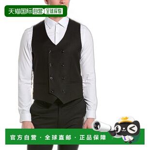 双排扣马甲 自营 gray佩斯利和灰色马里波恩修身 黑色 paisley