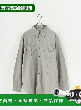 1h可退 日本直邮BOW WOW 男士复古做旧灰蓝色牛仔衬衫 BW252-RWGC