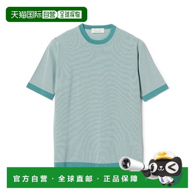 1h可退 日本直邮FILIPPO DE LAURENTIIS 男士迷你条纹圆领针织T恤