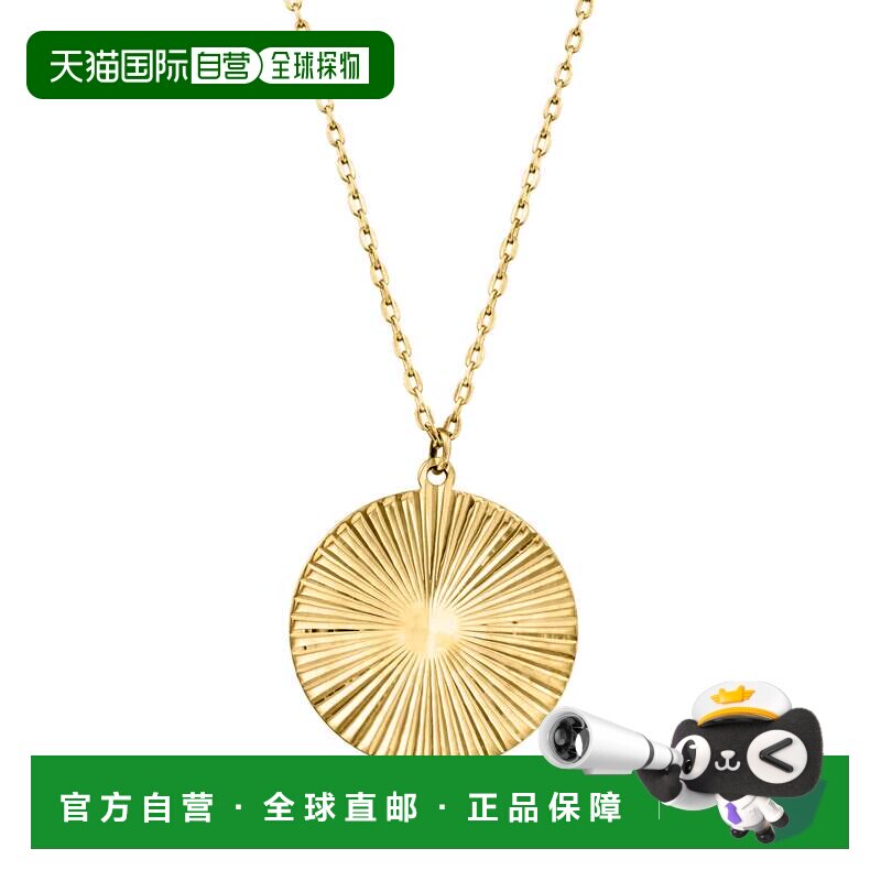 自营RS Pure by Ross-Simons 意大利 14kt 黄金星爆圆形项链 - 18
