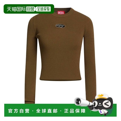 1h可退 香港直邮潮奢 Diesel 迪赛 女士 毛衣 green绿色 舒适时尚